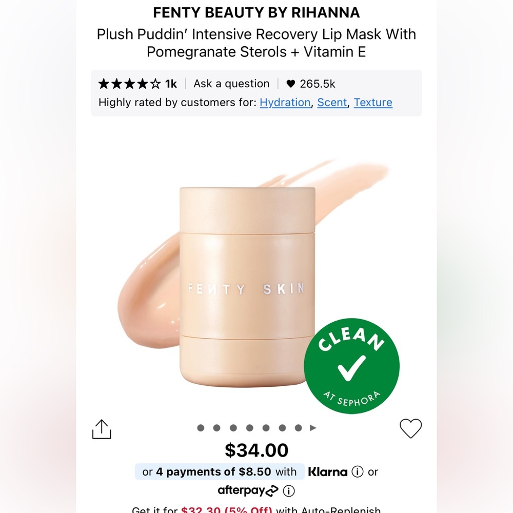 Brand new Fenty beauty lip mask - original